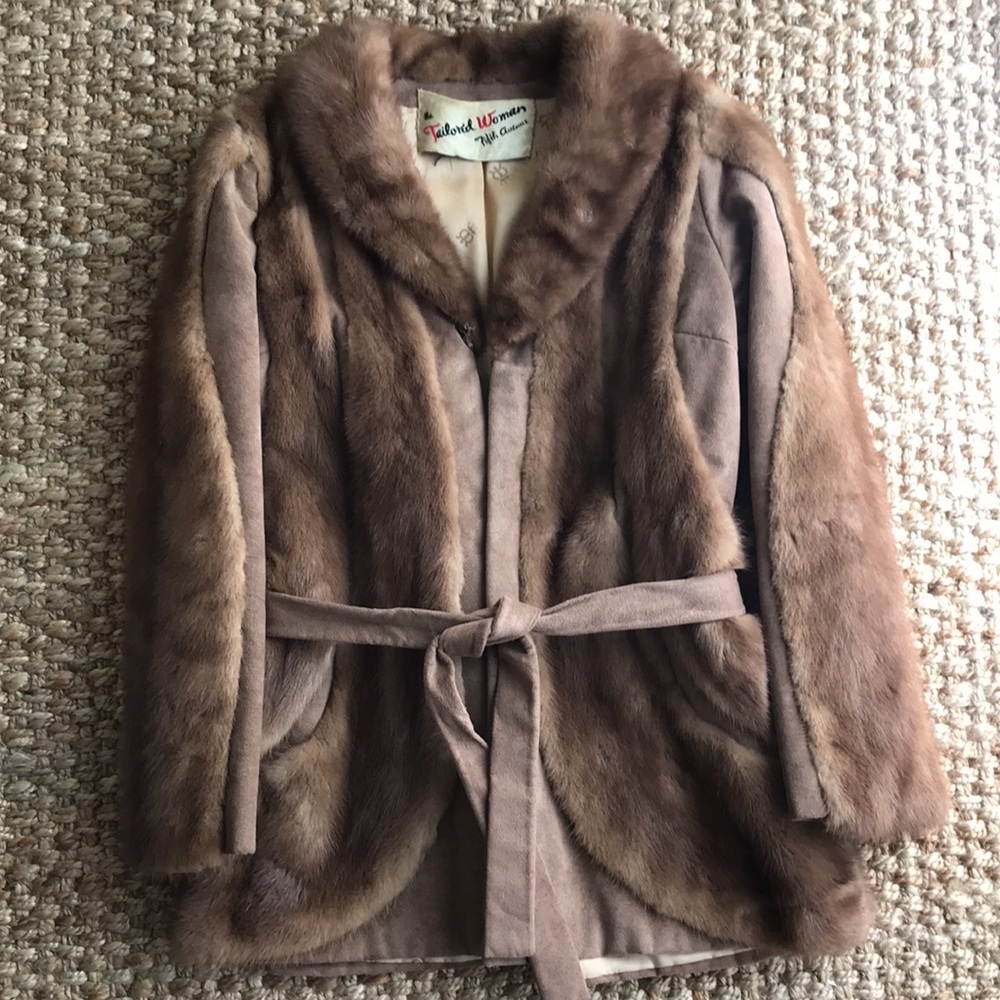 Vintage 1950’s The Tailored Woman Fur and Suede Coat